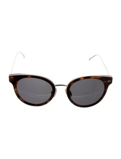 Pre-owned Illesteva Wayfarer Mirrored Sunglasses In Brown
