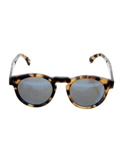Pre-owned Illesteva Wayfarer Mirrored Sunglasses In Brown