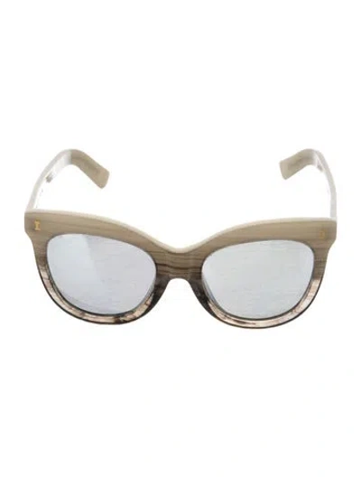 Pre-owned Illesteva Wayfarer Mirrored Sunglasses In Neutral