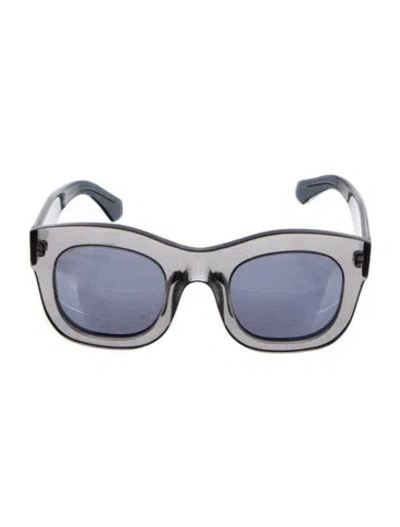 Pre-owned Illesteva Wayfarer Mirrored Sunglasses In Transparent