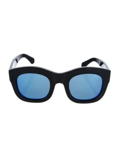 Pre-owned Illesteva Wayfarer Tinted Sunglasses In Black