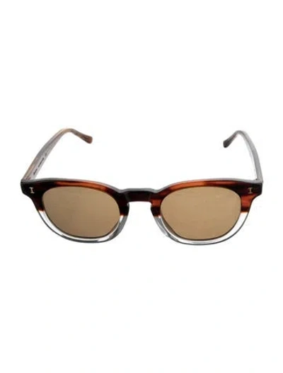Pre-owned Illesteva Wayfarer Tinted Sunglasses In Brown
