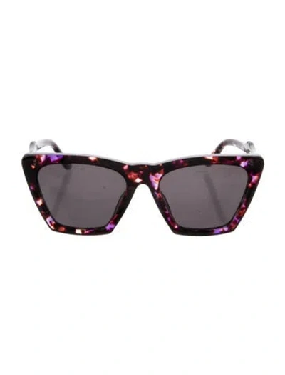 Pre-owned Illesteva Wayfarer Tinted Sunglasses In Purple