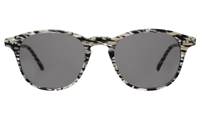 Illesteva Whitman Sunglasses In Shattered Stripes / Grey
