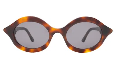 Illesteva Willow Sunglasses In Black / Plum See Through