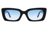 Illesteva Wilson Sunglasses In Black / Blue Flat Gradient See Through