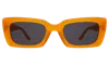 Illesteva Wilson Sunglasses In Blaze Orange / Grey Flat