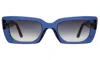 Illesteva Wilson Sunglasses In Cobalt/red Havana / Grey Flat Gradient