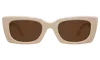 Illesteva Wilson Sunglasses In Cream / Brown Flat