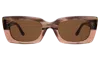 Illesteva Wilson Sunglasses In Dusty Peach / Brown Flat