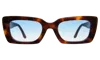 Illesteva Wilson Sunglasses In Havana / Blue Flat Gradient See Through