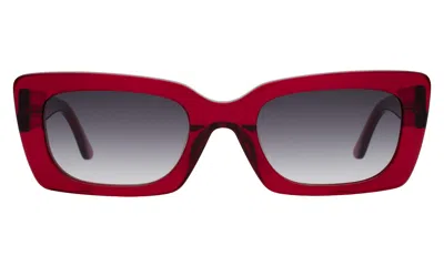 Illesteva Wilson Sunglasses In Mulberry / Grey Flat Gradient