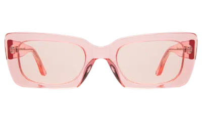 Illesteva Wilson Sunglasses In Neon Pink / Neon Pink Flat See Through