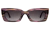 Illesteva Wilson Sunglasses In Purple Aurora / Grey Flat Gradient