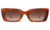 Illesteva Wilson Sunglasses In Red Havana/white / Brown Flat Gradient