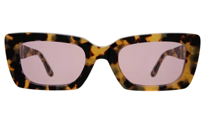 Illesteva Wilson Sunglasses In Tortoise / Dusty Pink Flat See Through