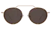 Illesteva Wynwood Ace Sunglasses In Autumn/gold / Grey Flat