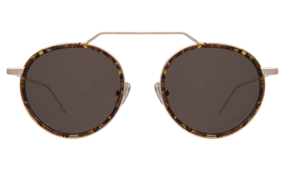 Illesteva Wynwood Ace Sunglasses In Autumn/gold / Grey Flat