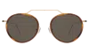Illesteva Wynwood Ace Sunglasses In Havana/gold / Grey Flat
