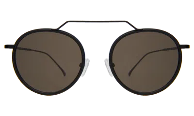 Illesteva Wynwood Ace Sunglasses In Matte Black / Grey Flat