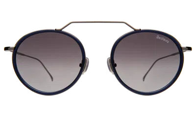 Illesteva Wynwood Ace Sunglasses In Navy/gunmetal / Grey Flat Gradient