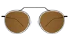 Illesteva Wynwood Ace Sunglasses In Pearl/matte Black / Gold Flat Mirror