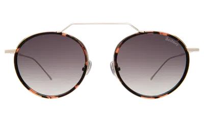 Illesteva Wynwood Ace Sunglasses In Pink Tortoise/silver / Grey Flat Gradient