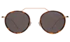 Illesteva Wynwood Ace Sunglasses In Star Tortoise/rose Gold / Grey Flat