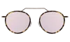 Illesteva Wynwood Ace Sunglasses In Tortoise/gold / Bright Rose Flat Mirror