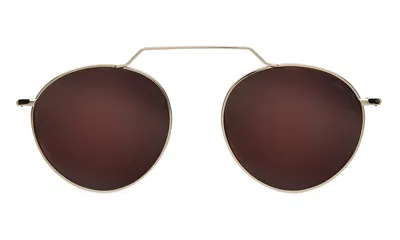 Illesteva Wynwood Ii Sunglasses In Gold / Brown Flat