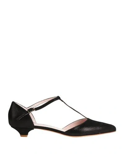 Illogica Woman Ballet Flats Black Size 8 Leather