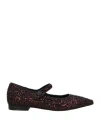 Illogica Woman Ballet Flats Plum Size 6 Leather In Purple