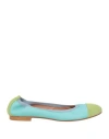 Illogica Woman Ballet Flats Turquoise Size 6 Leather In Multi