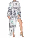 Illord Couture Empress Chiffon Top In Money In Multi