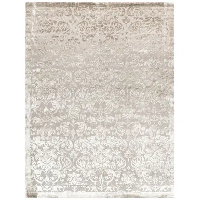 Pre-owned Illulian 21st Century Carpet Rug Aramis In Himalayan Wool And Silk Gray