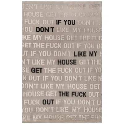 Pre-owned Illulian 21st Century Carpet Rug Fcuk In Himalayan Wool And Silk Gray, Black