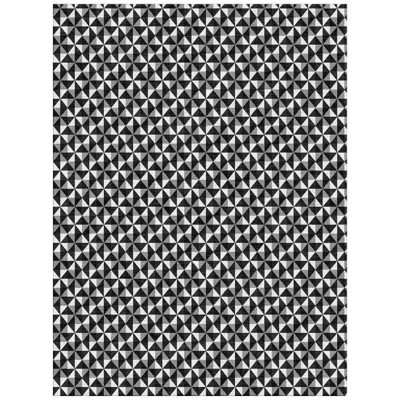 Pre-owned Illulian 21st Century Carpet Rug Illusion In Himalayan Wool And Silk Black, Gray, White