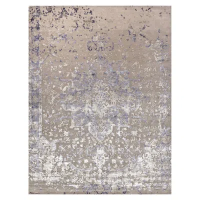 Pre-owned Illulian 21st Century Carpet Rug Persepoli In Himalayan Wool And Silk Gray, Blue
