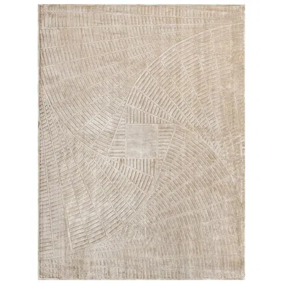 Pre-owned Illulian Endless Beige Rug By Aquilialberg Architects In Brown