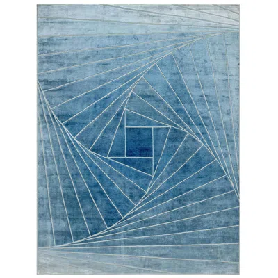Pre-owned Illulian Endless Blue Rug By Aquilialberg Architects