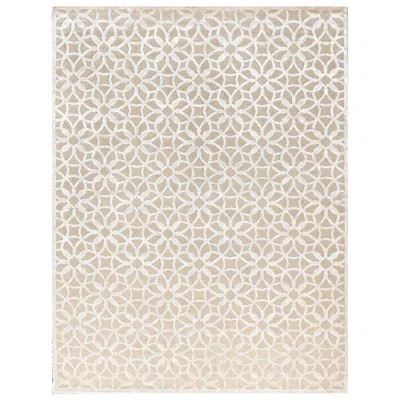 Pre-owned Illulian Hand Knotted Rug Elite In Himalayan Wool And Silk Beige In Brown
