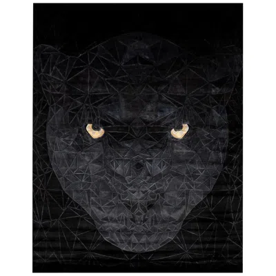 Pre-owned Illulian Panther Rug By  Design Studio In Black