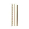 Illume Assorted Cream Candle Tapers, Set Of 3 In Natural