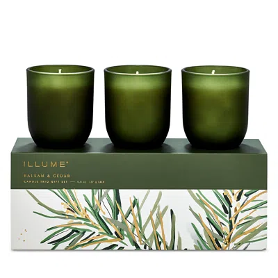 Illume Balsam & Cedar Candle Trio Gift Set