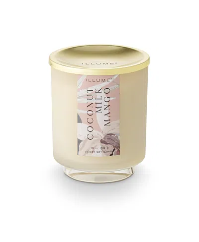 Illume Beautifully Done Coconut Milk Mango Signature Glass Candle, 10 Oz. In White