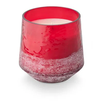 Illume ® Beautifully Done Seasonal Cranberry Currant Baltic Glass Candle In Red