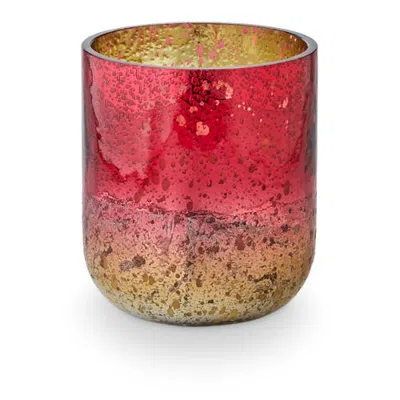 Illume ® Beautifully Done Seasonal Cranberry Currant Small Radiant Glass Candle In Red