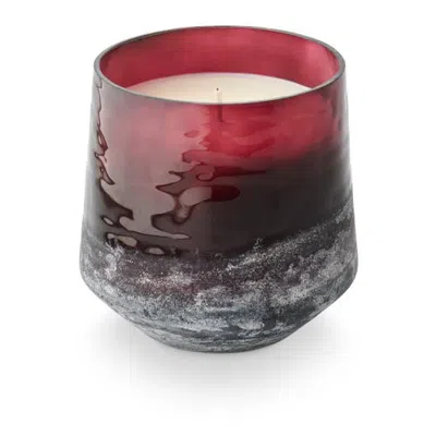 Illume ® Beautifully Done Seasonal Crimson Woods Baltic Glass Candle In Red