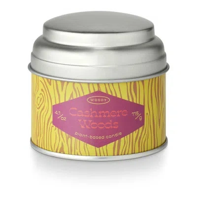 Illume Cashmere Woods Grandpa's Tin Cashmere Woods In Red;yellow