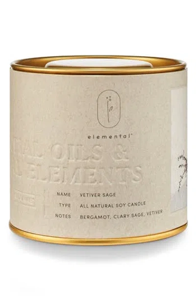 Illume ® Elemental Vetiver Sage Natural Tin Candle
